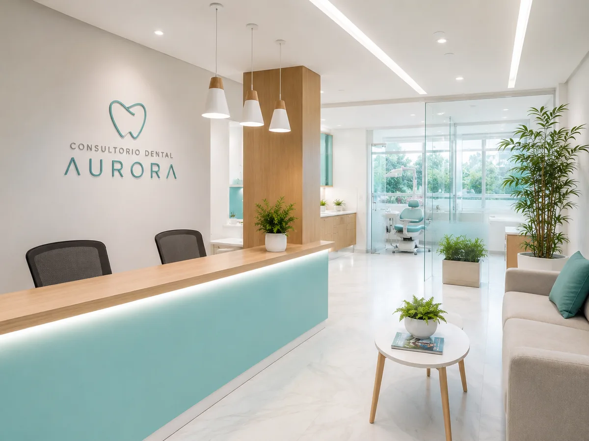 Área de recepción del Consultorio Dental Aurora