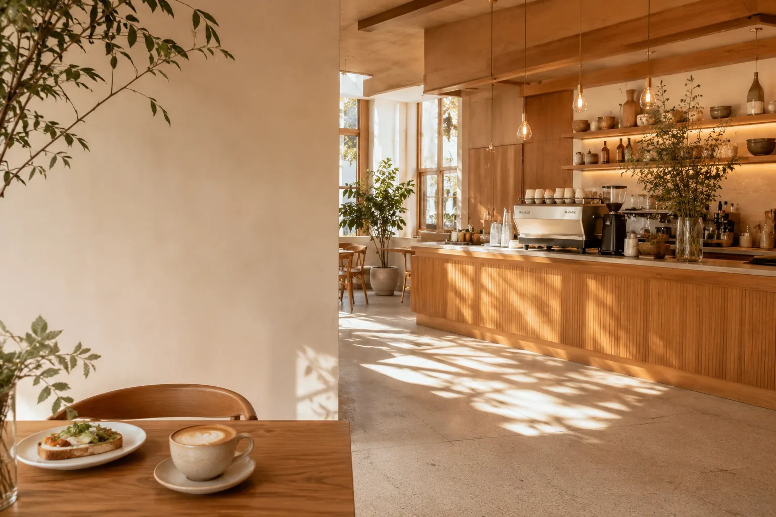 Barra de Café Miel con café recién servido