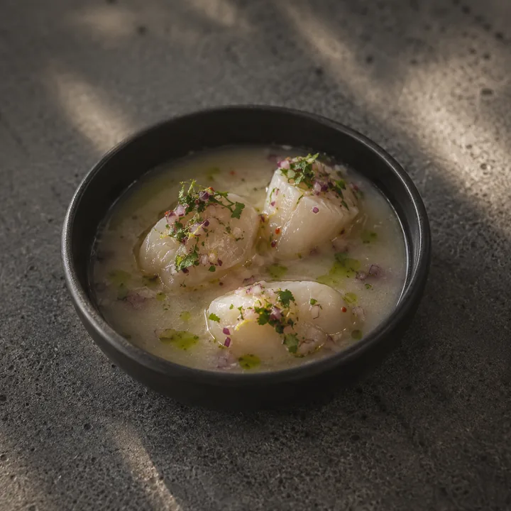 Callo de hacha en leche de tigre