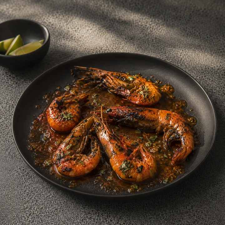 Camarones al carbón