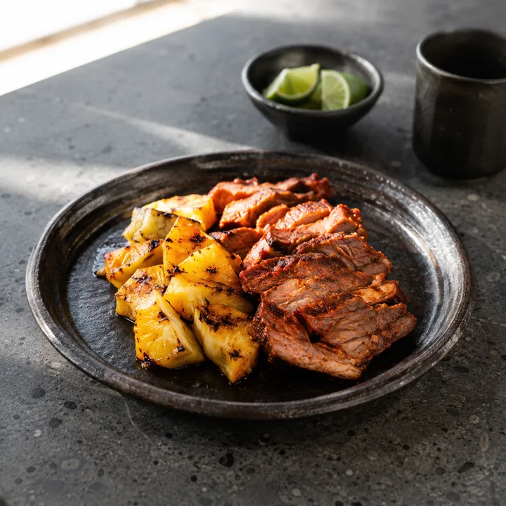 Cordero al pastor con piña
