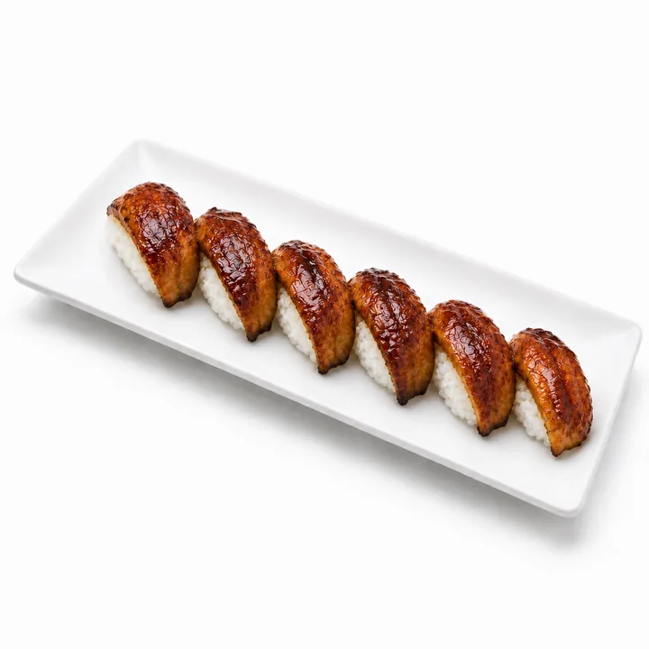 Nigiri de anguila laqueada