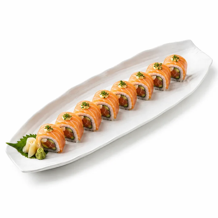 Roll de salmón y aguacate