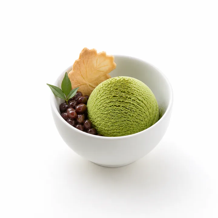 Helado de té verde